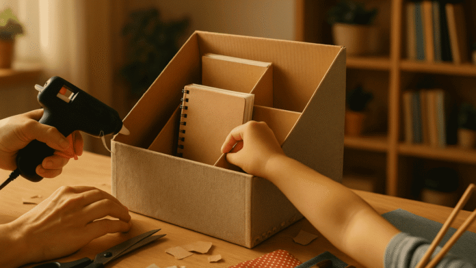 reutilize-uma-caixa-de-sapatos-e-crie-um-porta-livros-facil-e-decorativo reutilize-uma-caixa-de-sapatos-e-crie-um-porta-livros-facil-e-decorativo